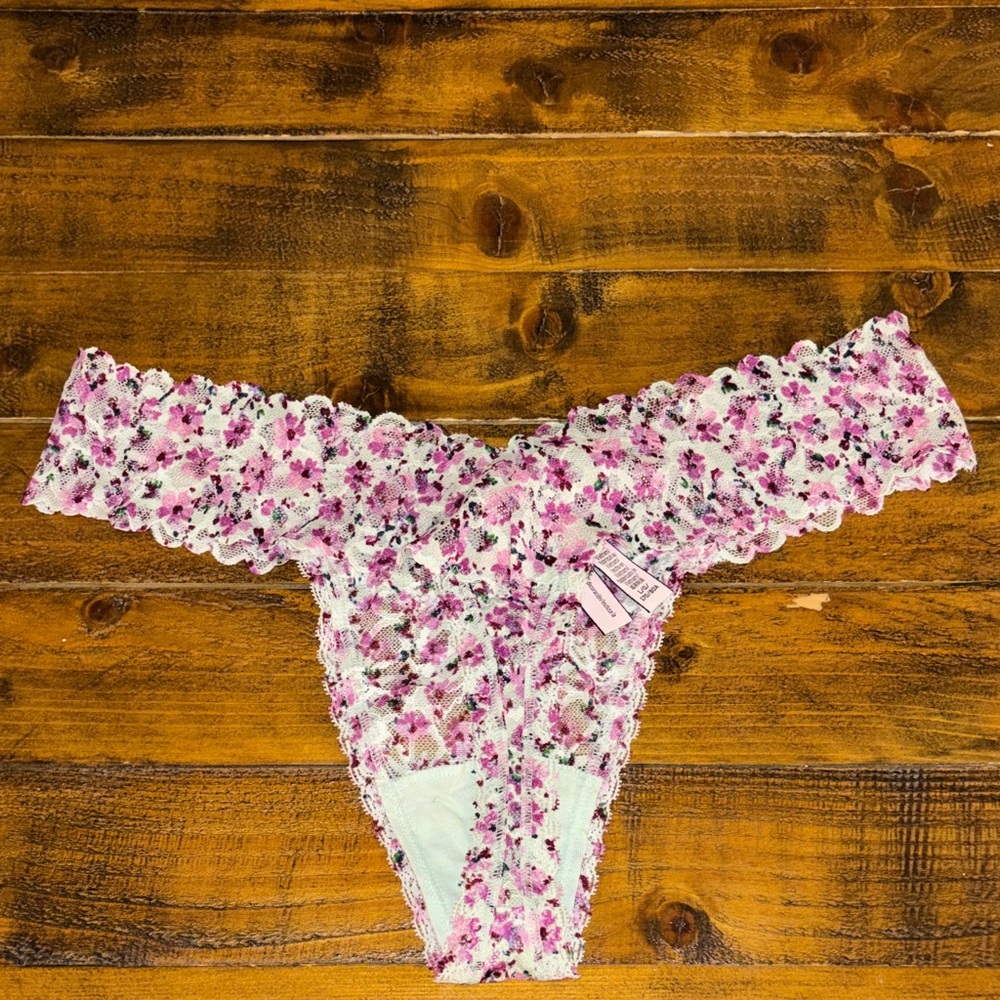 Victoria's Secret Floral Lace‎ Panties - Pink and White - Picture 2 of 3